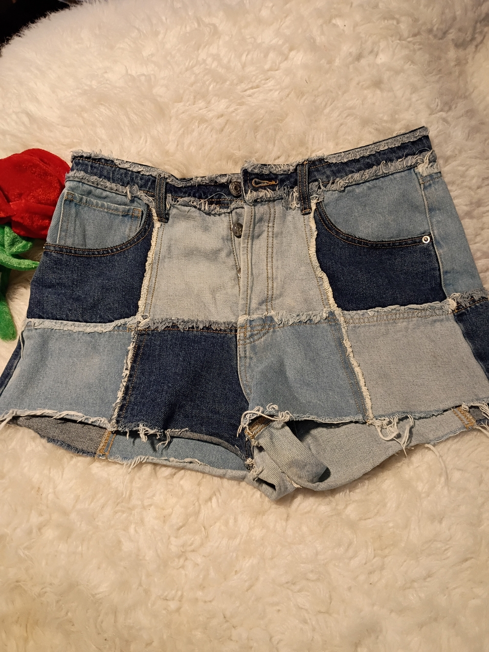 Patchwork Denim Shorts Wild Fable Blue